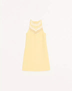 Embroidered Crepe Couture Short Dress