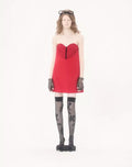 Embroidered Crepe Couture Short Dress