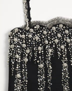 Embroidered Crepe Couture Short Dress