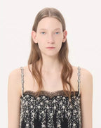 Embroidered Crepe Couture Short Dress