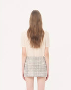 Embroidered Crepe De Chine Top
