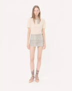 Embroidered Crepe De Chine Top