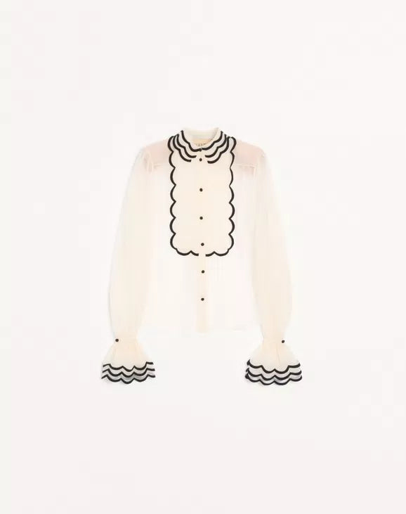 Embroidered Organza Shirt