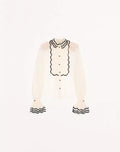 Embroidered Organza Shirt