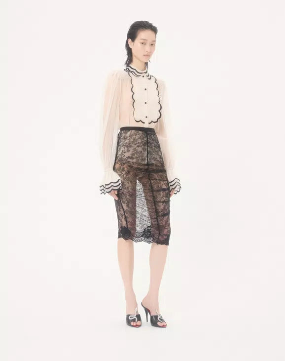 Embroidered Organza Shirt