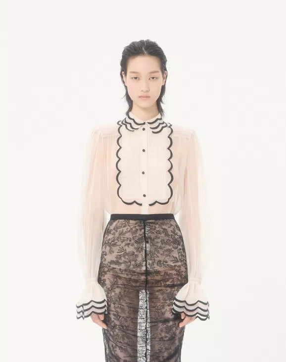 Embroidered Organza Shirt