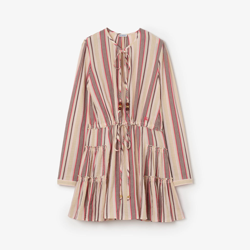 Striped Cotton Voile Dress