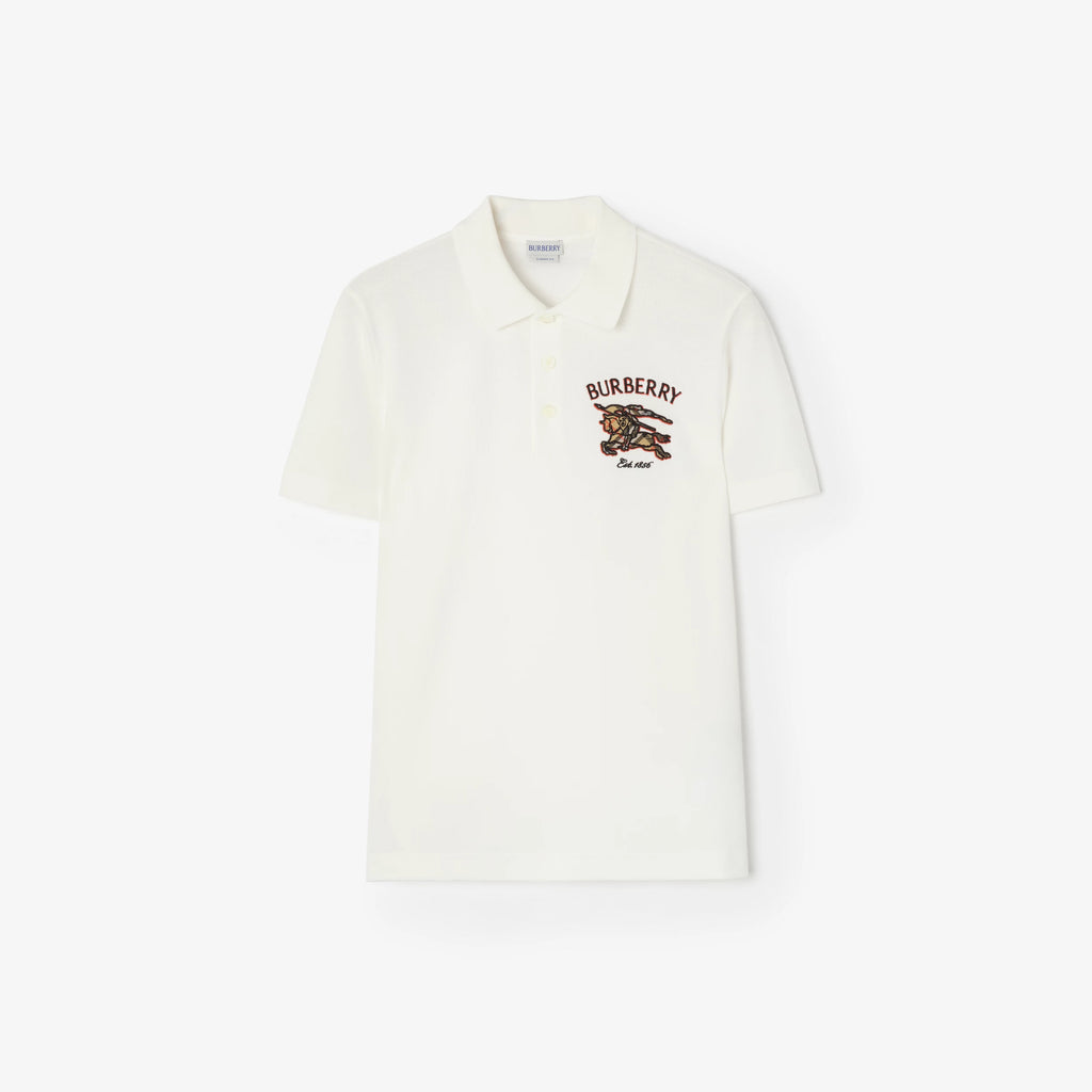 Knight Check Cotton Polo Shirt RUNWAY DELUXE