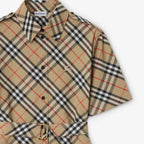 Check Cotton Shirt Dress