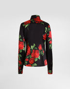 Rose-print satin shirt RUNWAY DELUXE