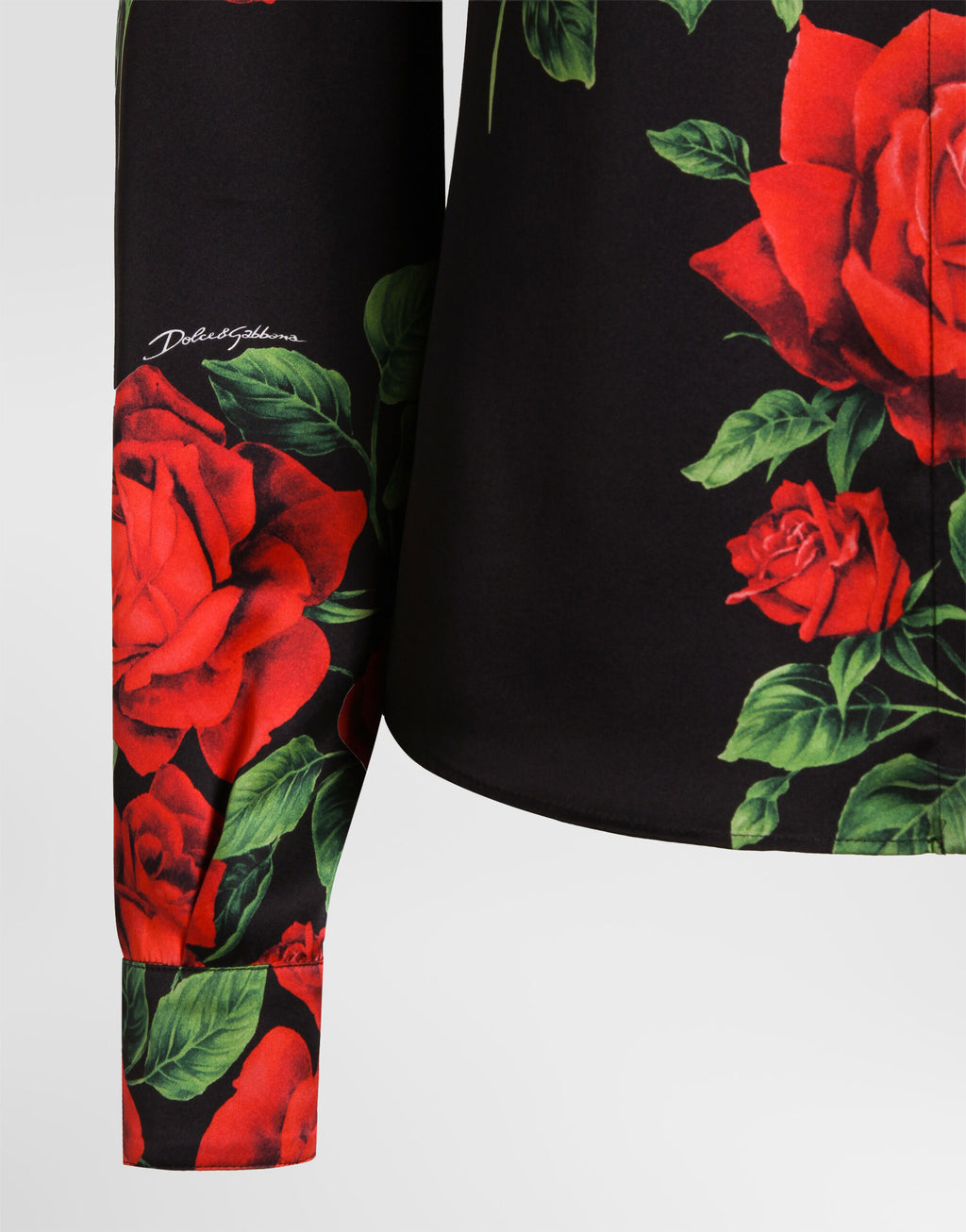 Rose-print satin shirt RUNWAY DELUXE