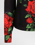 Rose-print satin shirt RUNWAY DELUXE