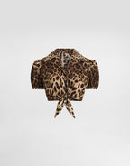Leo-print poplin shirt RUNWAY DELUXE
