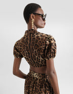 Leo-print poplin shirt RUNWAY DELUXE
