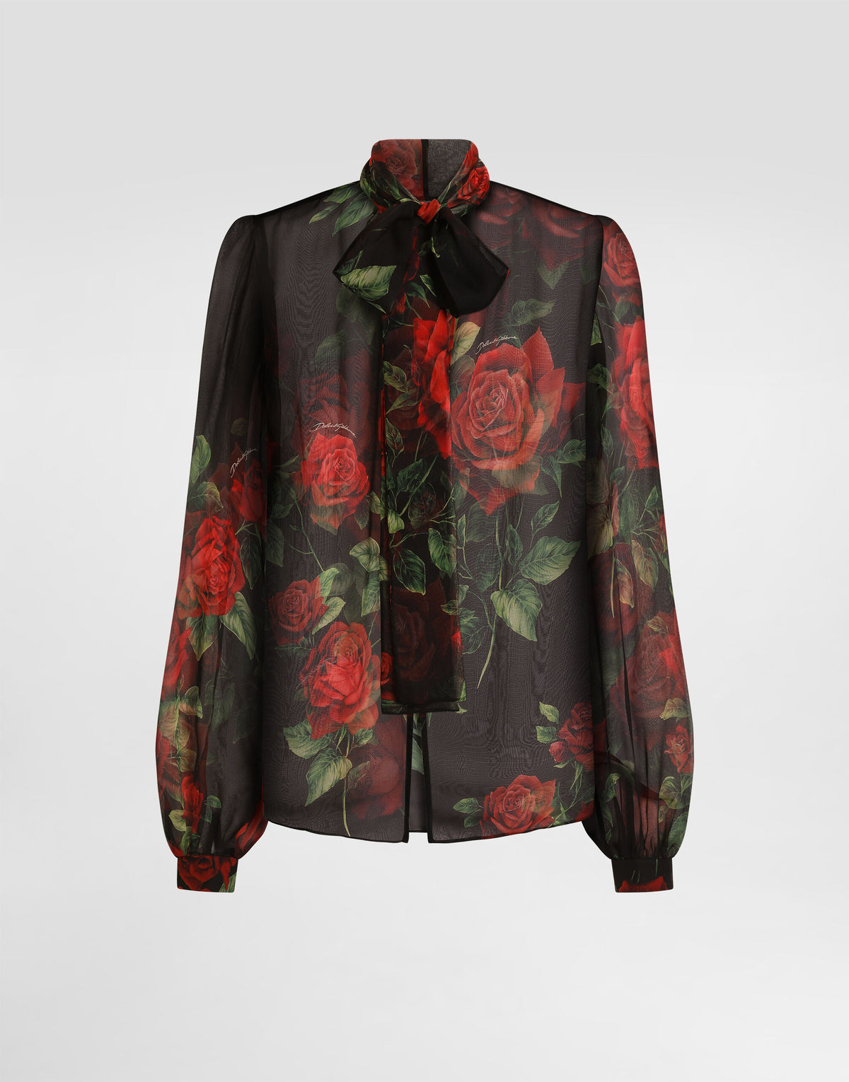 Rose-print chiffon blouse RUNWAY DELUXE
