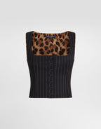 Pinstripe wool vest RUNWAY DELUXE