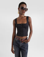 Pinstripe wool vest RUNWAY DELUXE