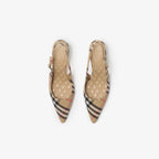 Check Dame Slingback Pumps RUNWAY DELUXE