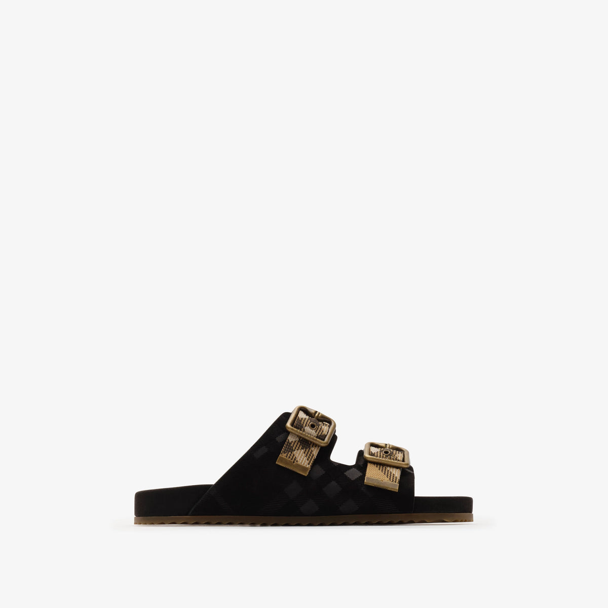Check Suede Urchin Sandals RUNWAY DELUXE