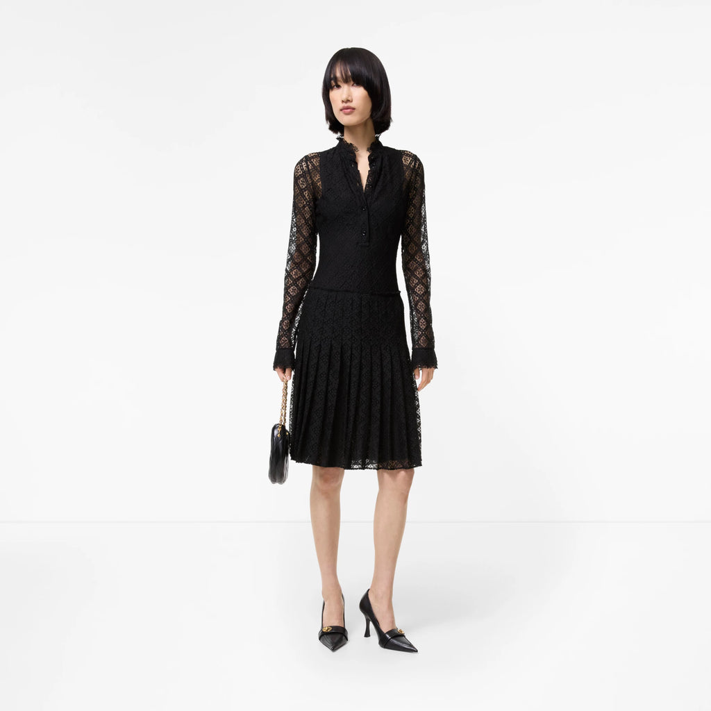Check Lace Dress