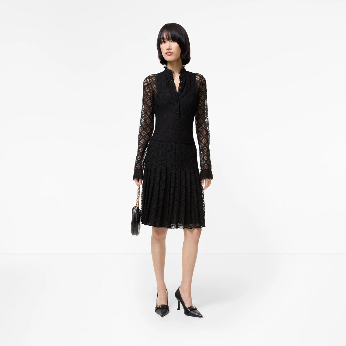 Check Lace Dress