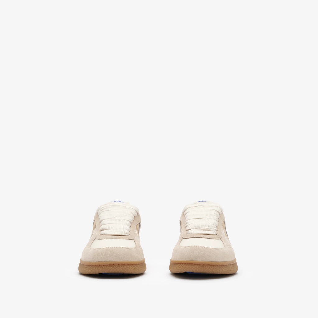 Leather, Suede and Check Terrace Sneakers