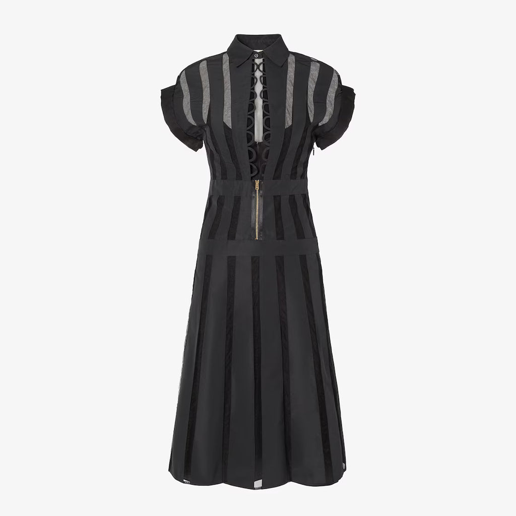 Black faille dress