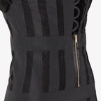 Black faille dress