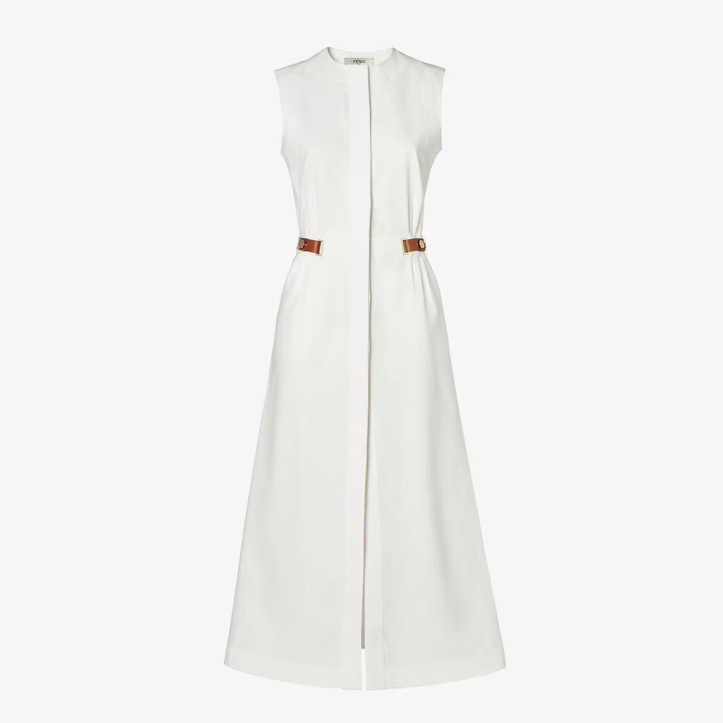White linen dress