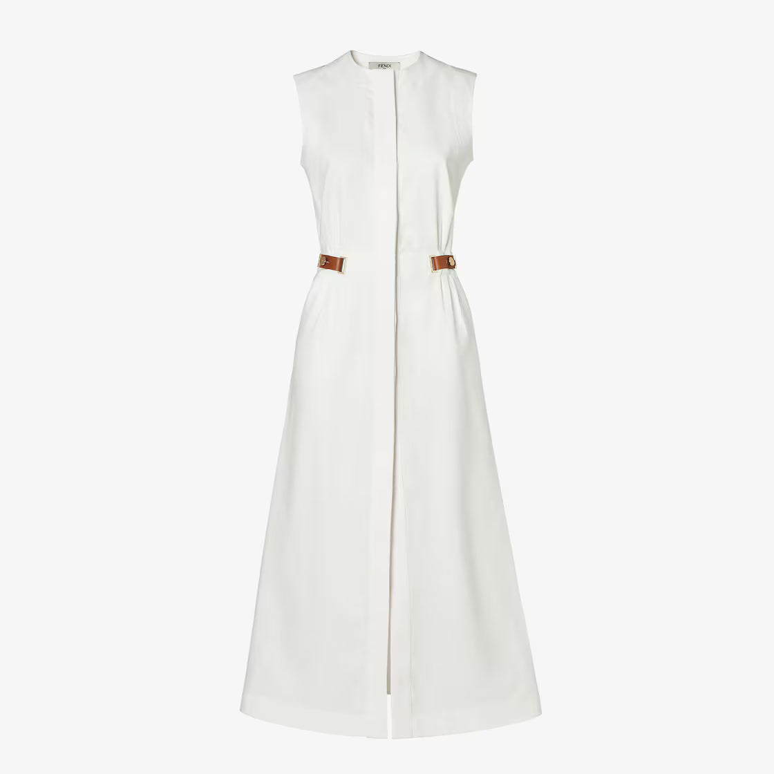 White linen dress