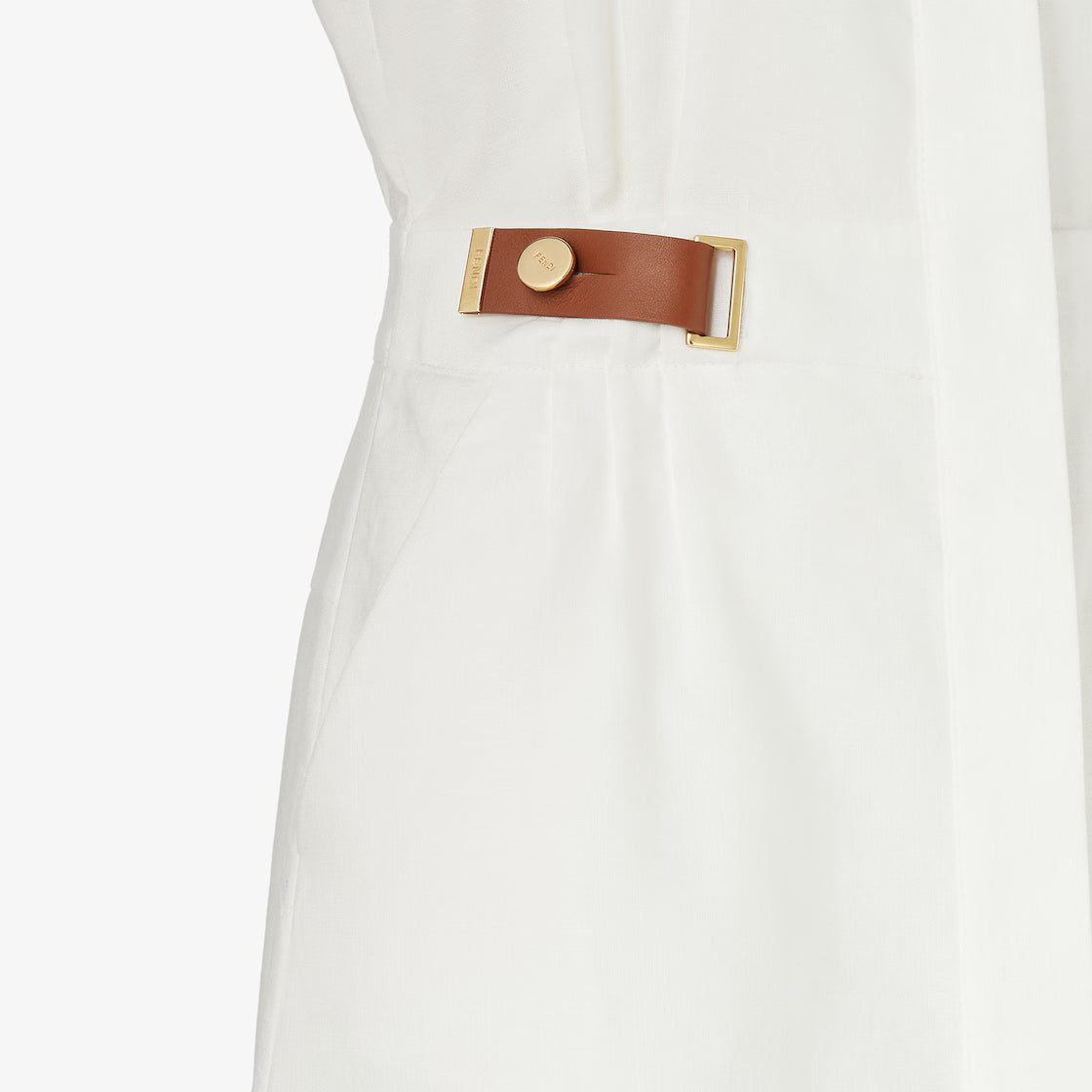 White linen dress