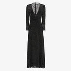 Black Millefiori devoré velvet dress
