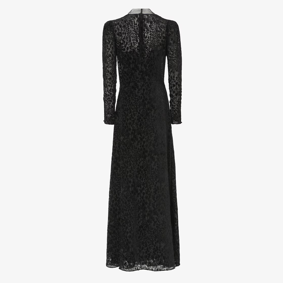 Black Millefiori devoré velvet dress