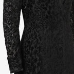 Black Millefiori devoré velvet dress