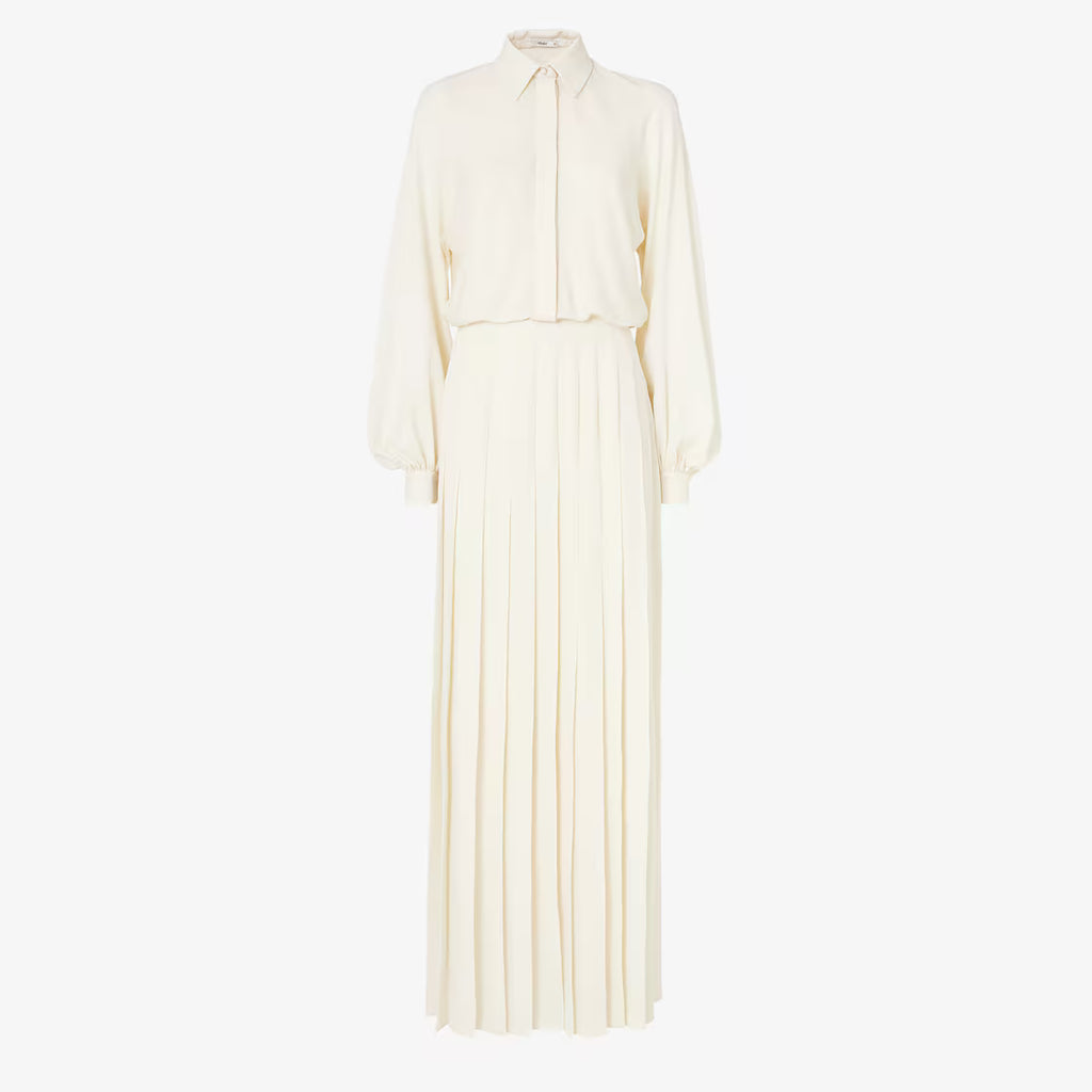 Ivory silk dress