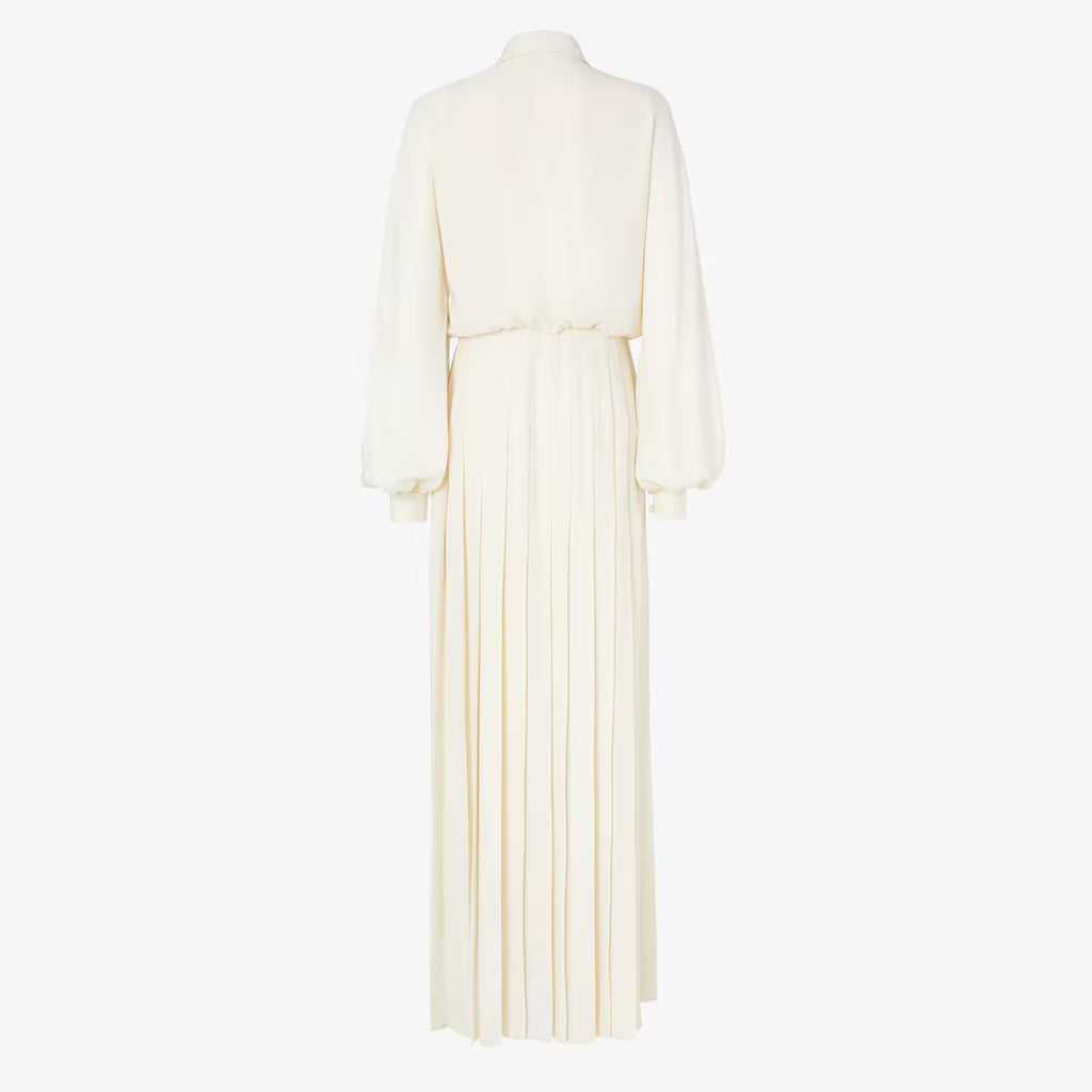 Ivory silk dress
