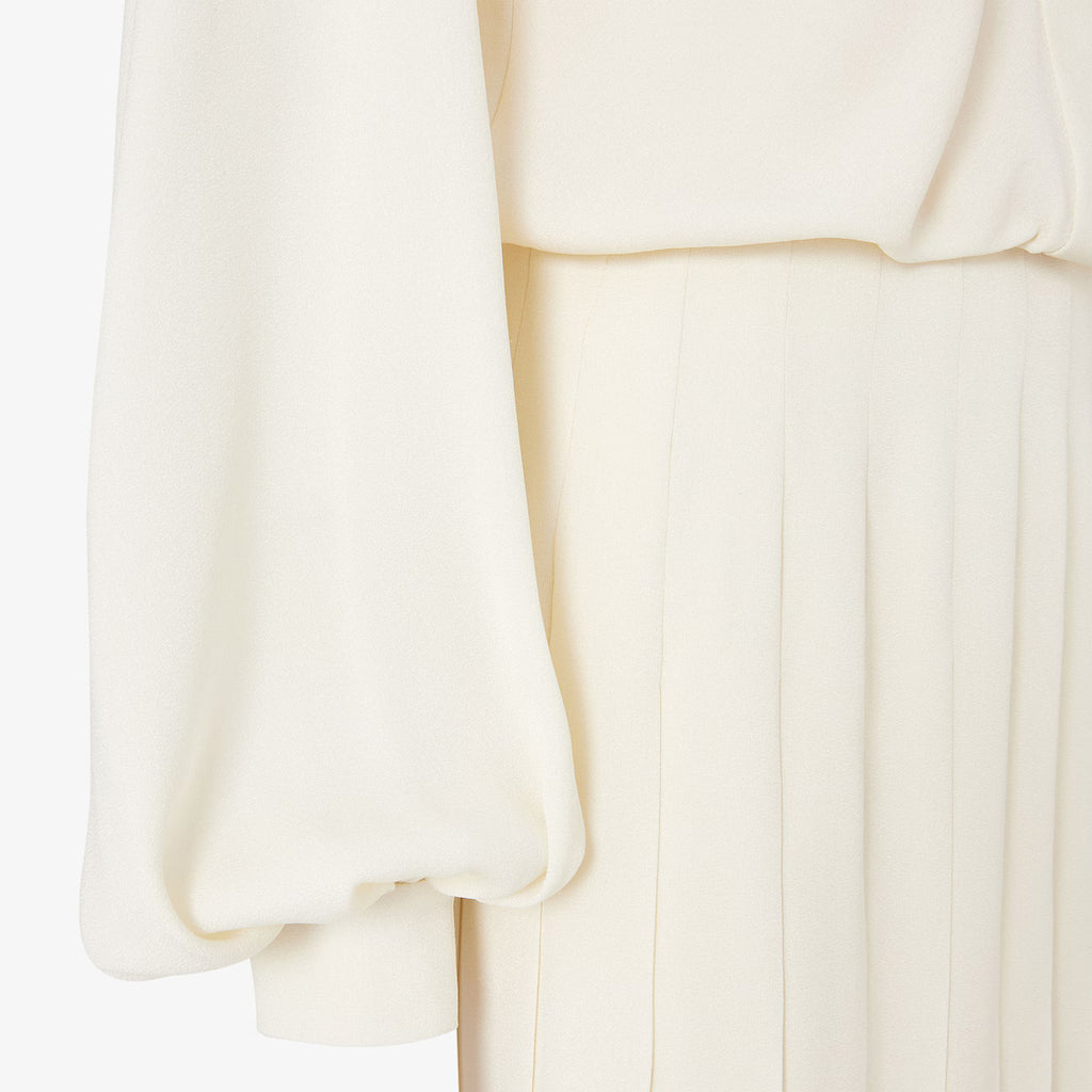 Ivory silk dress