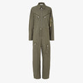 Green parachute canvas jumpsuit