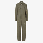 Green parachute canvas jumpsuit