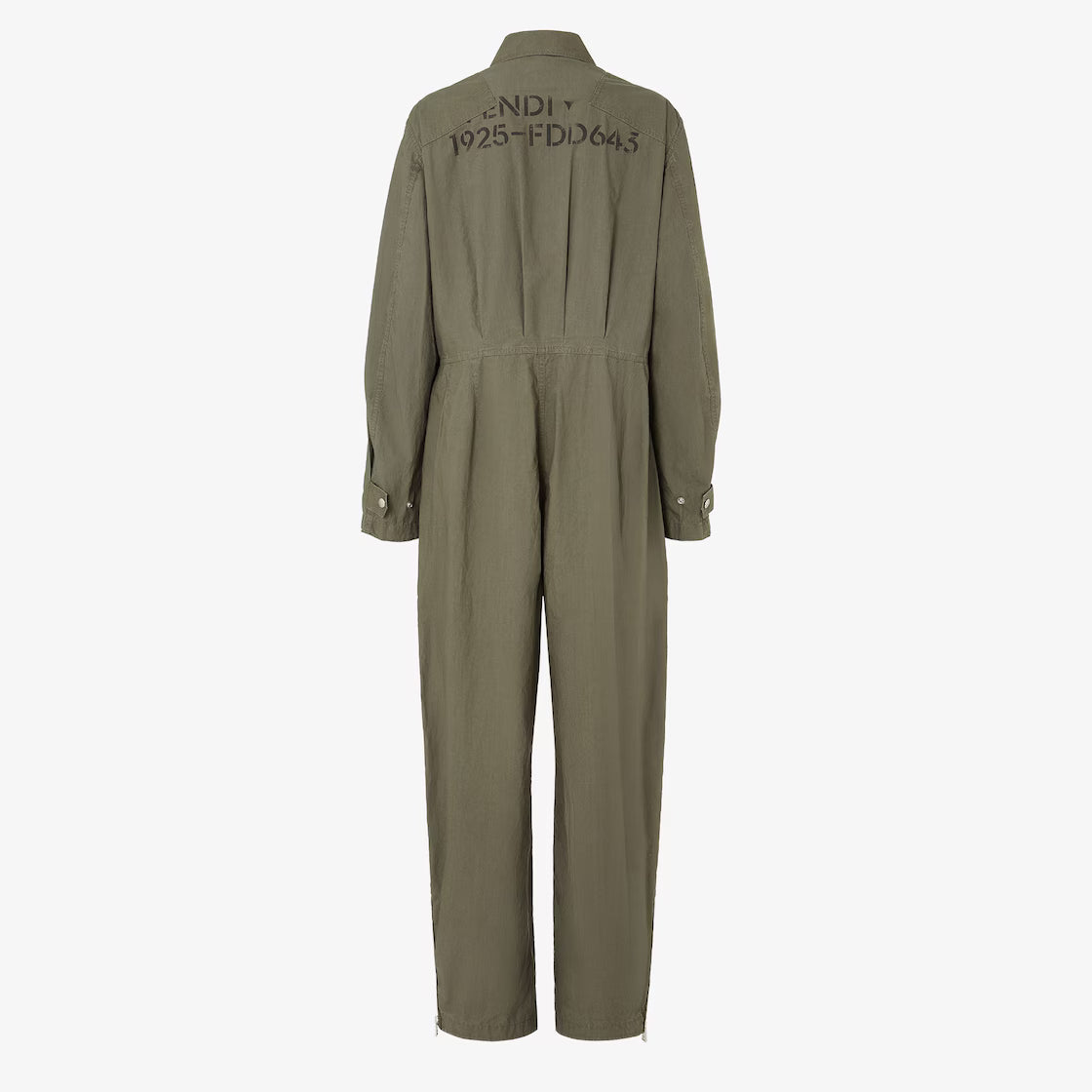 Green parachute canvas jumpsuit