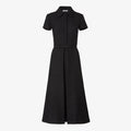 Black bouclé wool dress