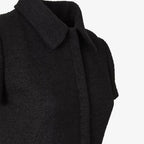 Black bouclé wool dress