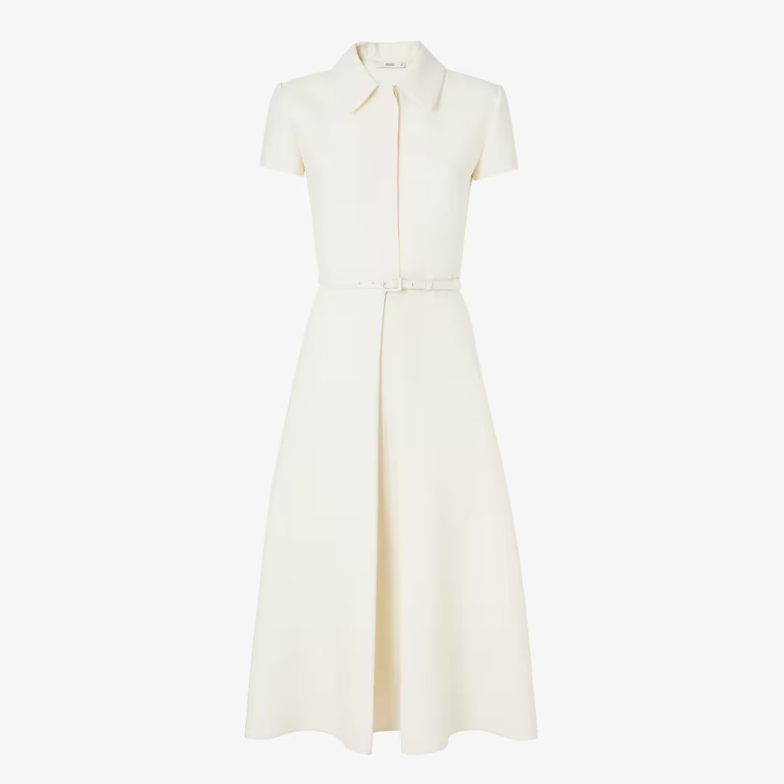 Ivory wool and silk dress