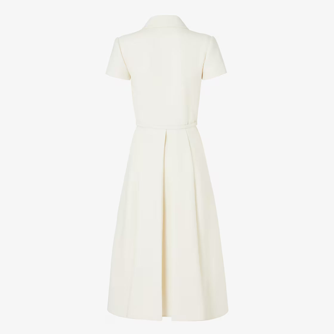 Ivory wool and silk dress