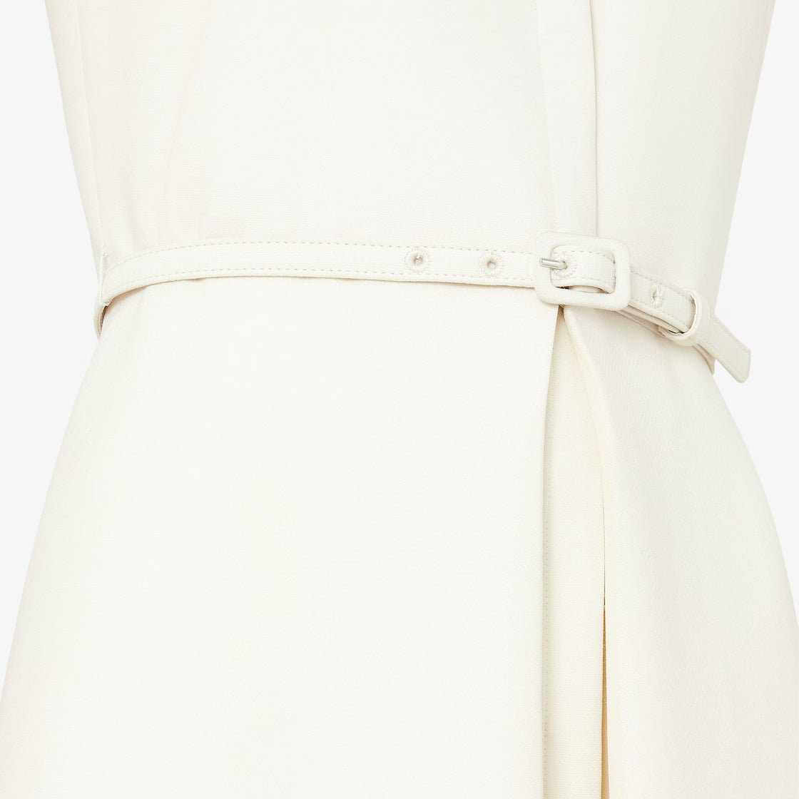 Ivory wool and silk dress