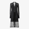 Black georgette and lace dress