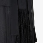 Black georgette and lace dress