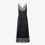 Black silk and lace dress