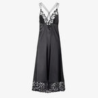 Black silk and lace dress