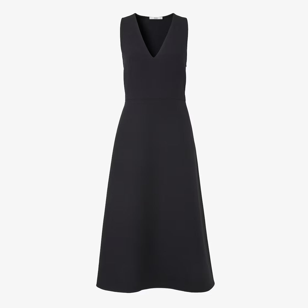 Black silk and wool dress